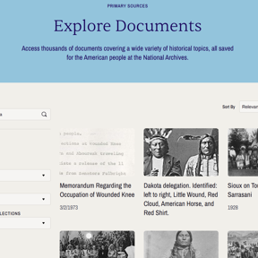 Preview thumbnail for resource 'DocsTeach - Primary Sources and Teaching Activities Related to Native Americans'