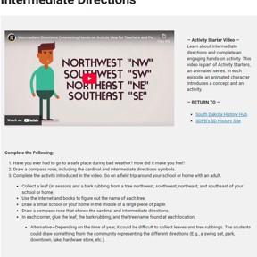 Preview thumbnail for resource 'Intermediate Directions Activity Starter'