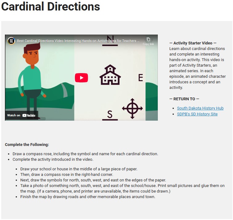 Placeholder image for 'Cardinal Directions Activity Starter'